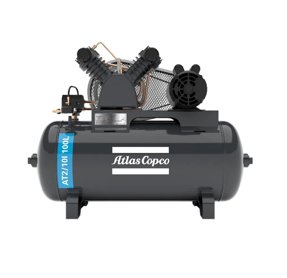 COMPRESOR AT2/10I 100L 10PCM 140PSI C/MOT.TRIF.WEG 2HP 2P ATLAS COPCO 01 COMPRESOR AT2/10I 100L 10PCM 140PSI C/MOT.TRIF.WEG 2HP 2P ATLAS COPCO 01