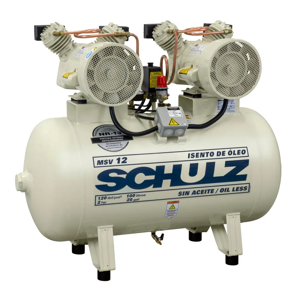 COMPRESOR ODONTOLOGICO MSV 12/100L 2X1HP 930.8045-0 SCHULZ 01 COMPRESOR ODONTOLOGICO MSV 12/100L 2X1HP 930.8045-0 SCHULZ 01