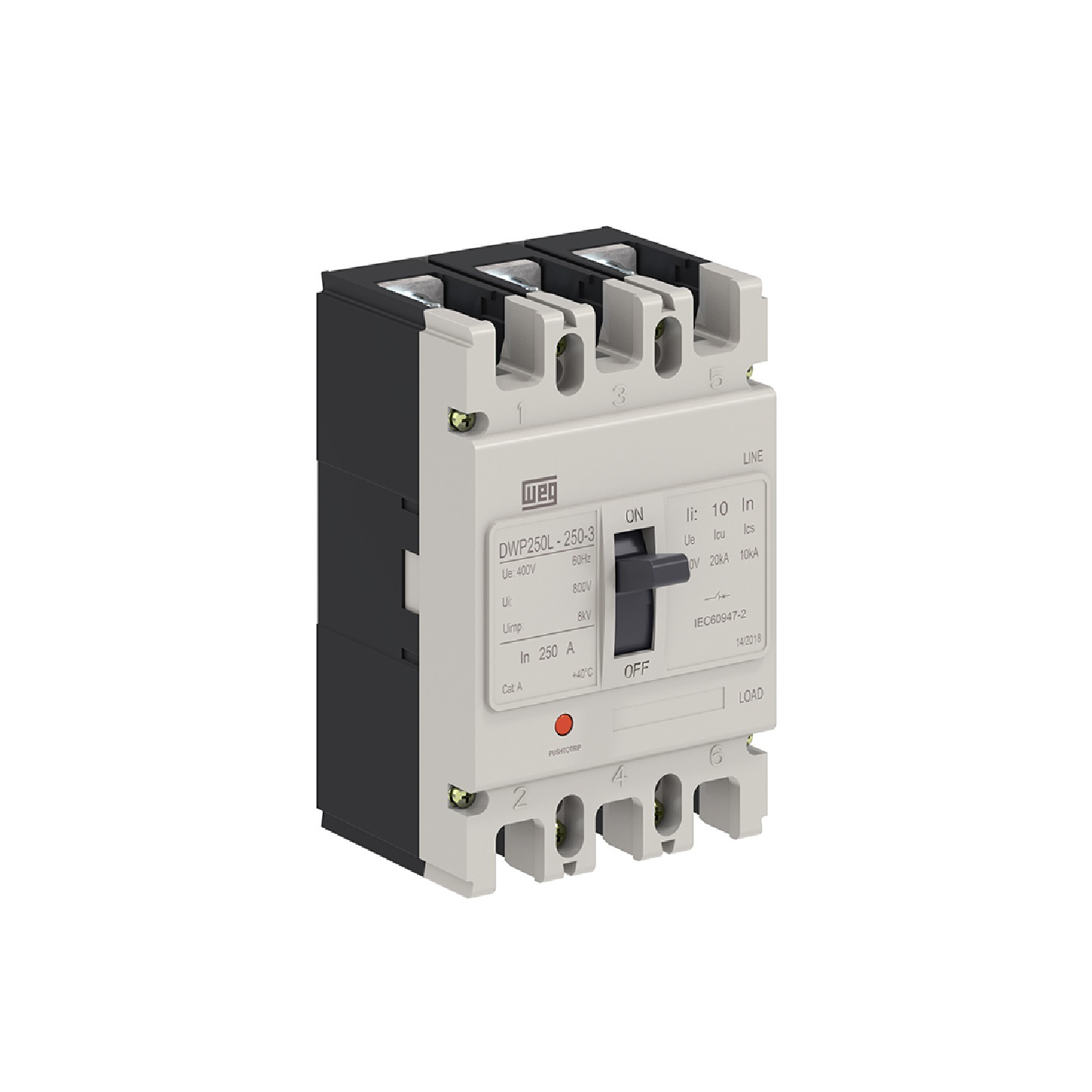 INTERRUPTOR MAGNETICO DWP 250L-150A-3 FIJO 20KA 14256834 WEG 01 INTERRUPTOR MAGNETICO DWP 250L-150A-3 FIJO 20KA 14256834 WEG 01