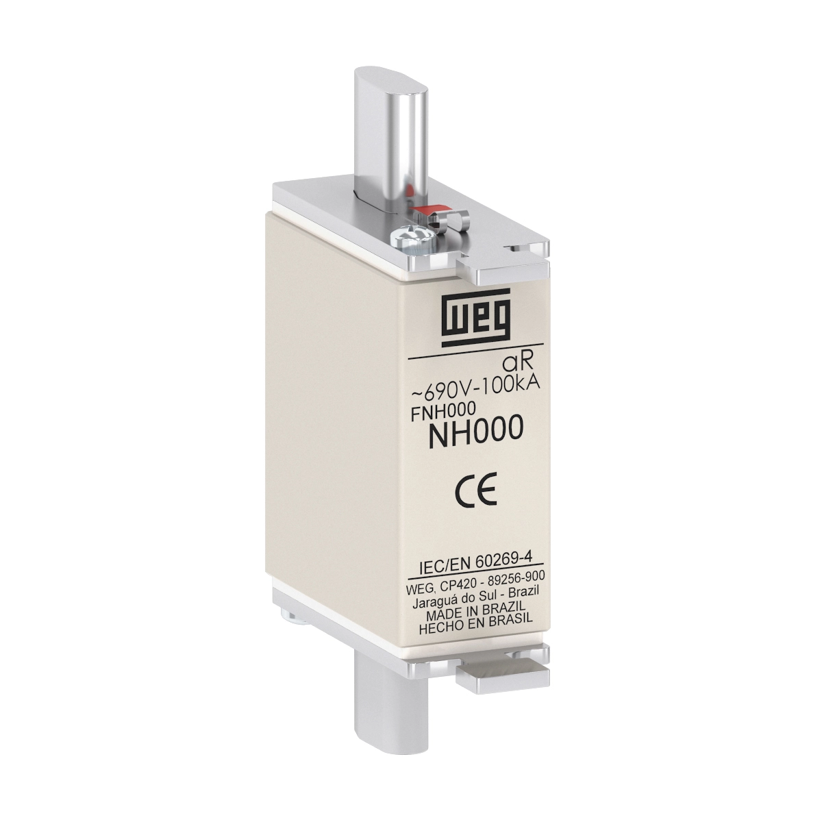 FUSIBLE NH000 ULTRARRAPIDO 25A 13735656 WEG 01