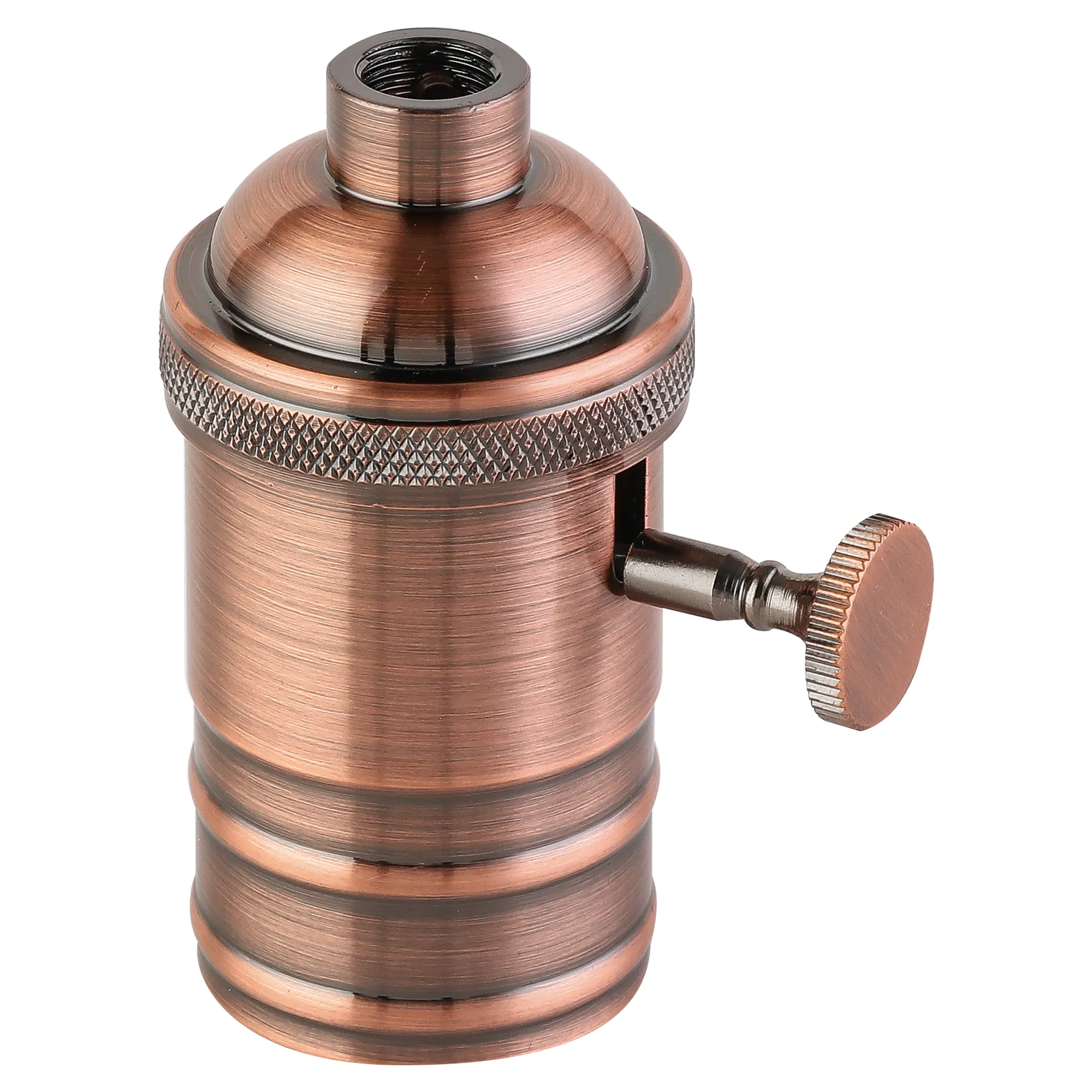 PORTALAMP ALUMINIO E27 C/ PERILLA COBRE MACROLED 01 PORTALAMP ALUMINIO E27 C/ PERILLA COBRE MACROLED 01
