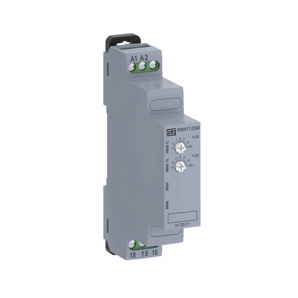 RELE DE MINIMA Y MAXIMA TENSION 220V RMW17 -SSM01D23 12735390 WEG 01