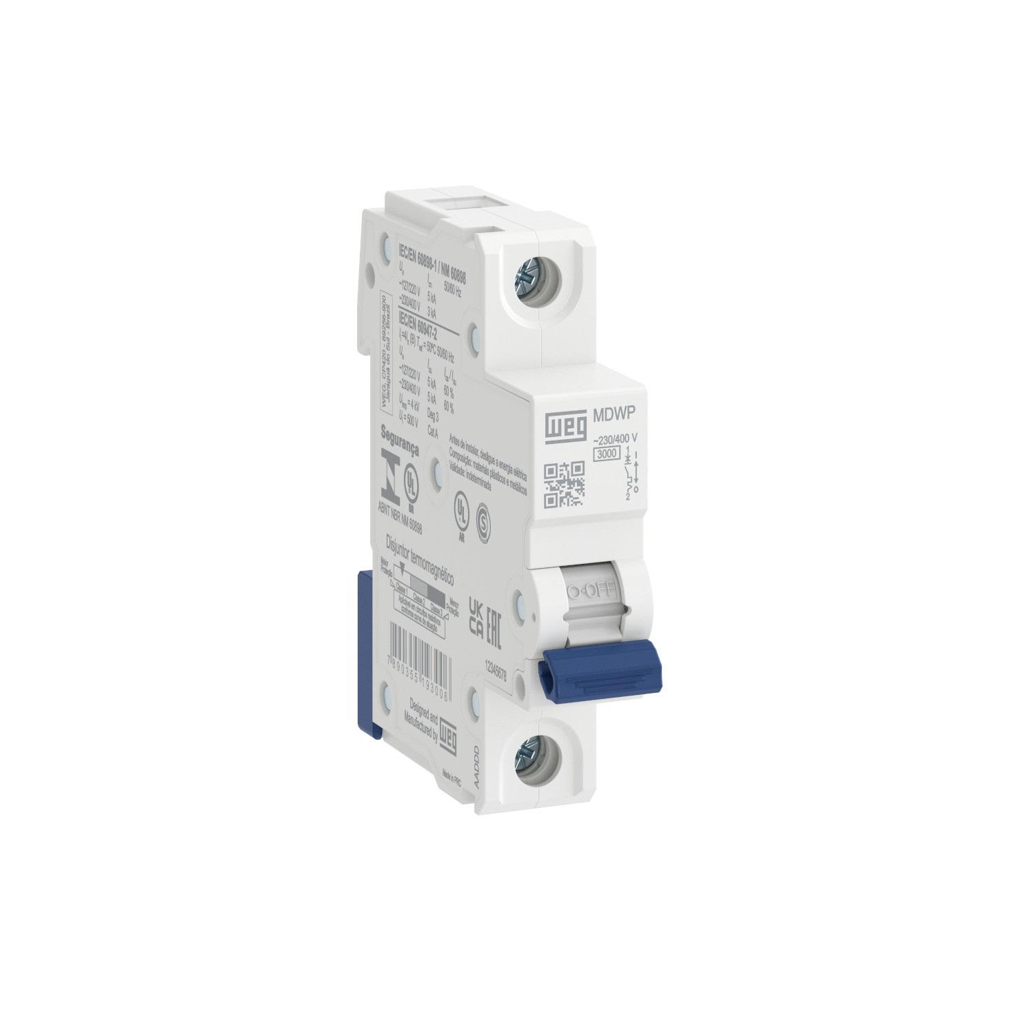 LLAVE TERMOMAGNETICA TM UNIPOLAR MDWP-C-6-6A 3KA 15265637 WEG 01