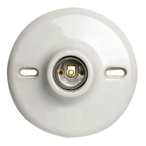 PORTALAMP PORCEL BASE DISC E27 BL RELUX 01