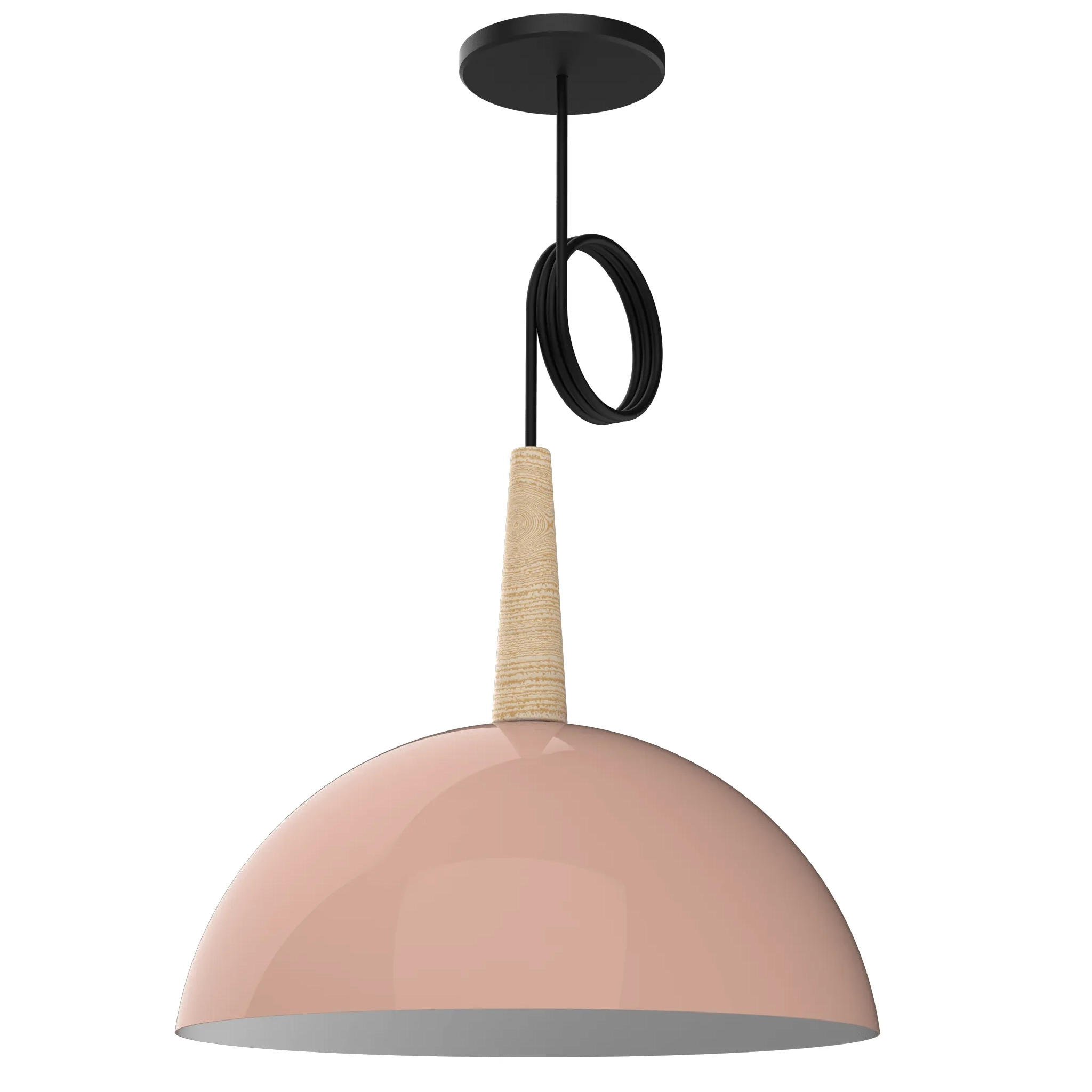 COLGANTE SEMI ESF. Ø35CM 1L E27 ROSA/MAD BELL3 SPOTS LINE 01