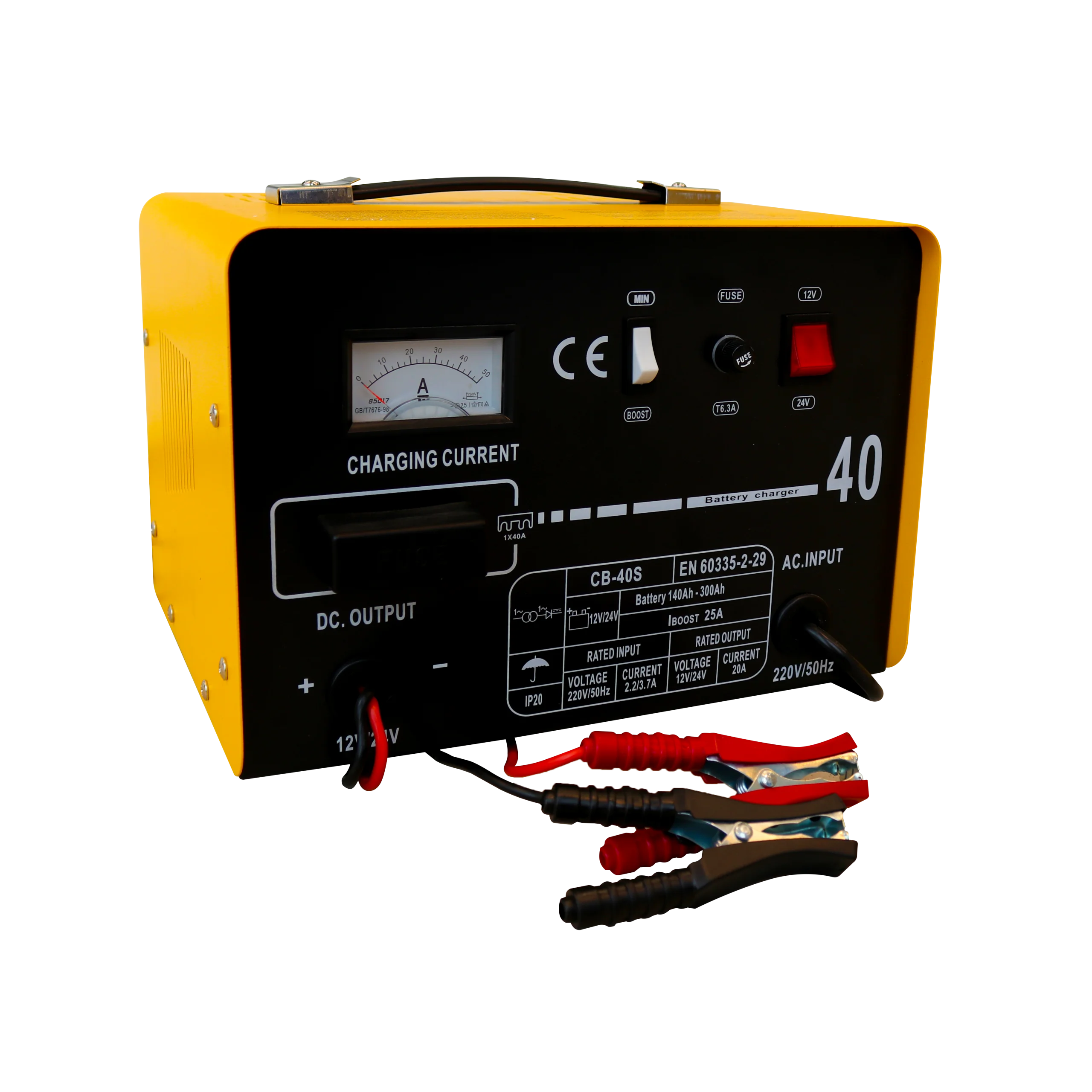 CARGADOR DE BATERIA CB-40S 12/24VCC 20AMP RESA 01