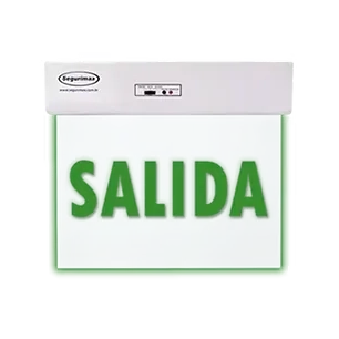 SEÑALIZADOR DE EMERGENCIA "SALIDA" C/ 8-ADHESIVOS SEGURIMAX 01