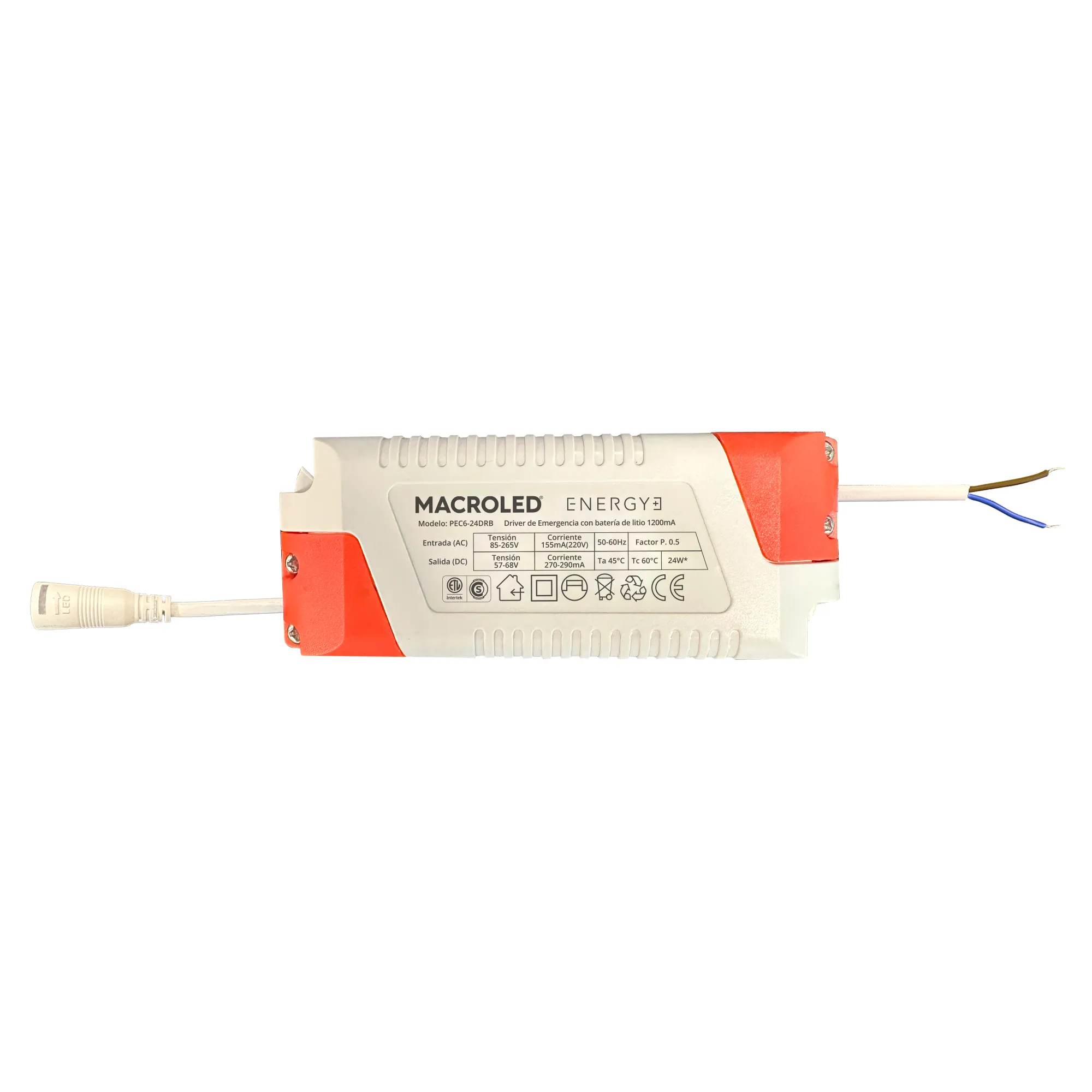 DRIVER EMERGENCIA P/PANEL 6-12-18-24W MACROLED 01 DRIVER EMERGENCIA P/PANEL 6-12-18-24W MACROLED 01