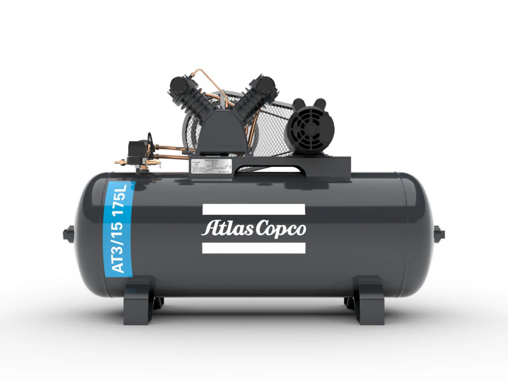 COMPRESOR AT3/15 175L 15PCM 140PSI C/MOT.TRIF.WEG 3HP 2P ATLAS COPCO 01