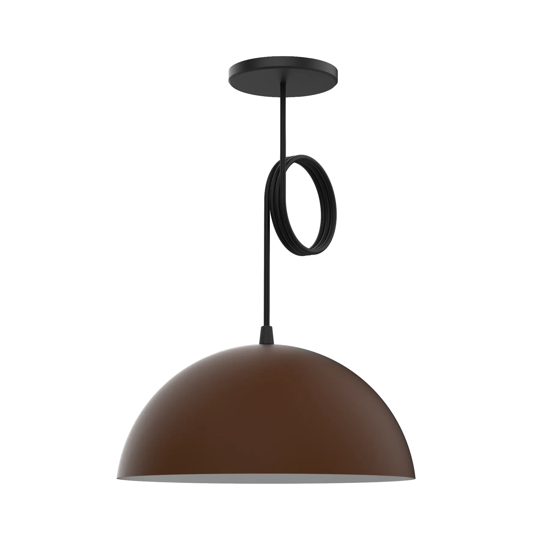COLGANTE SEMI ESF. Ø30CM 1L E27 OXIDO BELL8 SPOTS LINE 01