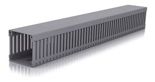 CANAL P/CABLE RANURADO GRIS 30X30X2M RELUX 01
