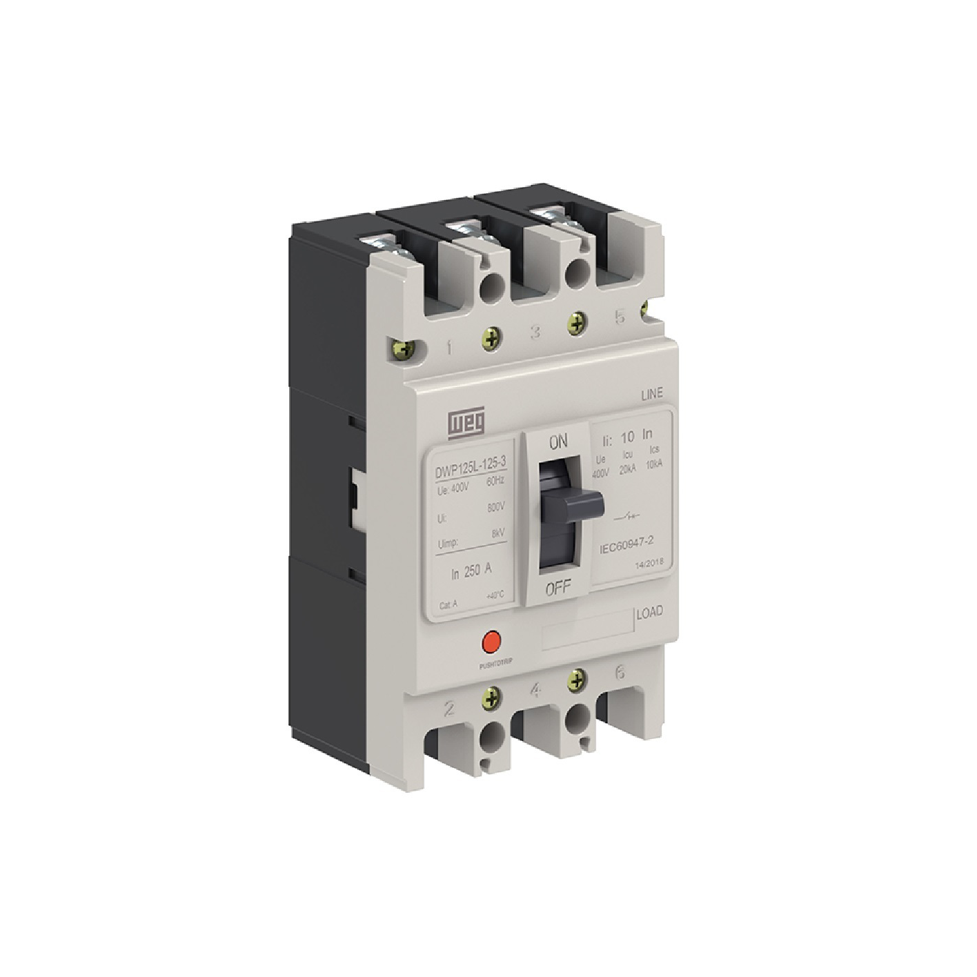 INTERRUPTOR MAGNETICO DWP 125L-100A-3 FIJO 20KA 14256832 WEG 01