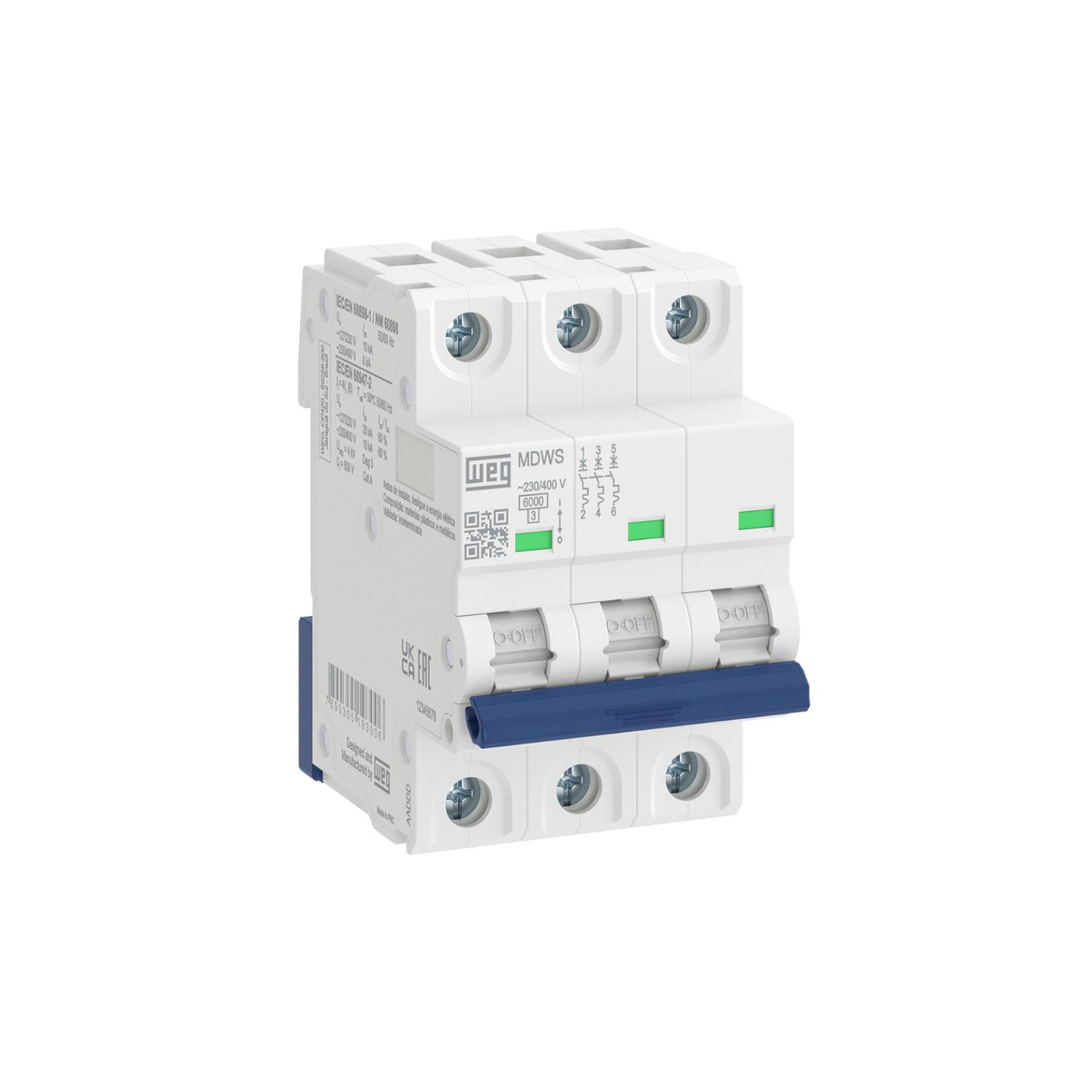 LLAVE TERMOMAGNETICA TM TRIPOLAR MDWS C-50-3-50A 6KA 14451720 WEG 01