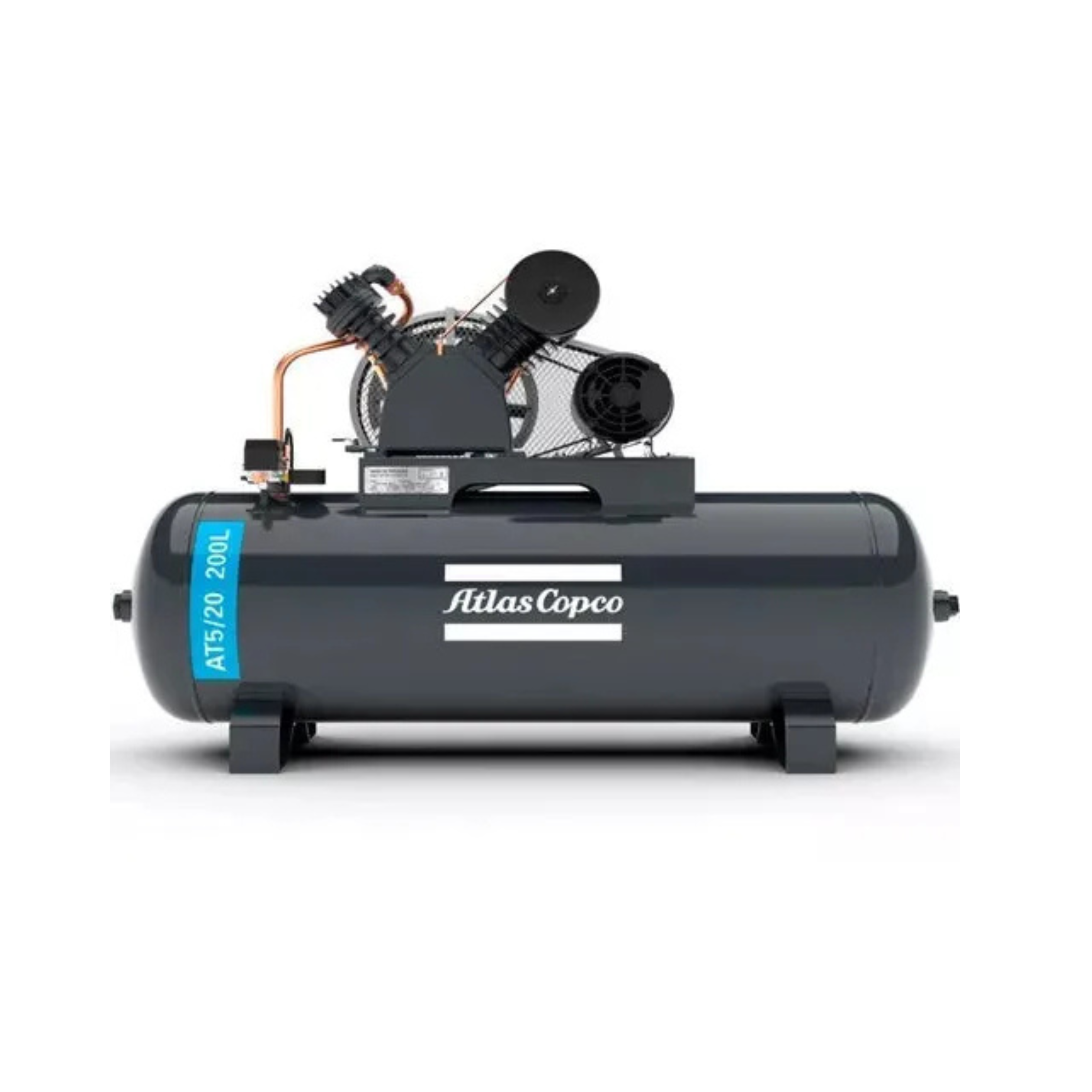 COMPRESOR AT5/20I 200L 20PCM 175PSI C/MOT.TRIF.WEG 5,5HP 2P ATLAS COPCO 01 COMPRESOR AT5/20I 200L 20PCM 175PSI C/MOT.TRIF.WEG 5,5HP 2P ATLAS COPCO 01