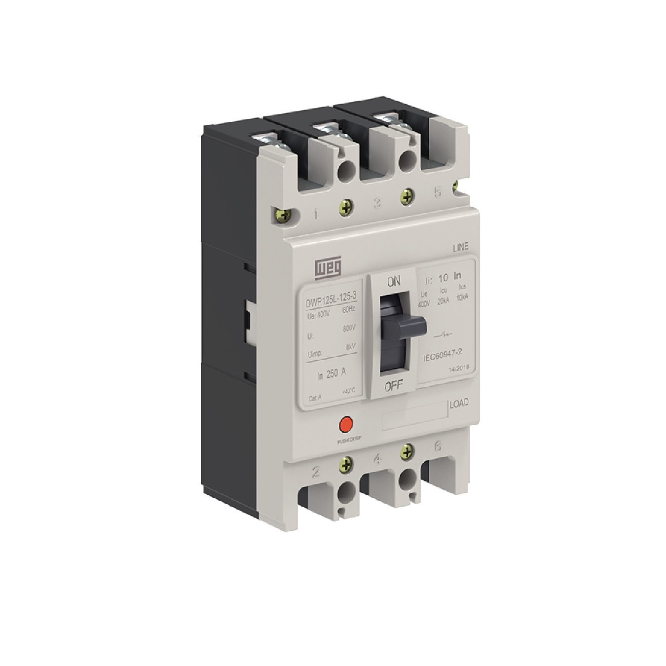 INTERRUPTOR MAGNETICO DWP 125L-125A-3 FIJO 20KA 14256833 WEG 01